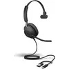 Image de GN Netcom JABRA Evolve2 40 SE UC Mono USB C/A (Filaire, USB-A), Casque micro de bureau, Noir