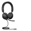 Image de Jabra Evolve2 40 SE MS Stereo - Micro-casque - sur-oreille - filaire - USB-C, USB-A - isolation acoustique - Certifié pour Microsoft Teams