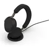 Image de Jabra Evolve3 75 MS + station de recharge (Sans fil, USB-C, Les équipes Microsoft), Casque micro de bureau, Noir