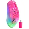 Image de Souris gaming sans fil SteelSeries Aerox 3 Wireless Gen 2 Transparent Magenta Haze