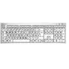 Image de Logickeyboard LKB-LPRNTBW-AJPU-FR USB QWERTZ Français Multi Clavier (DE, Filaire), Clavier, Multicolore