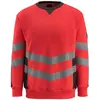 Image de Mascot, Hommes, Pull-over, T-shirt de sécurité unisexe à manches longues Wigton rouge, anthracite foncé taille 4XL, Rouge, (4XL)