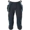 Image de Mascot, Pantalon de travail, Pantalon trois-quarts Accelerate noir et bleu, taille C64 (64)