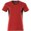 Image de Mascot, Haut de travail, T-Shirt, Damen, mit COOLMAX PRO T-shirt Grösse XL ONE, verkehrsrot/schwarz (XL)