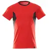 Image de Mascot, Haut de travail, T-Shirt, moderne Passform T-shirt Grösse S ONE, verkehrsrot/schwarz (S, Taille unique)