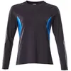 Image de Mascot, Haut de travail, T-shirt manches longues Accelerate Femme Noir/Bleu azur Gr.XS (XS)