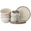 Image de Bloomingville, Set de vaisselle, - Sandrine Breakfast Set - Nature - Stoneware (7 pcs)
