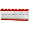 Image de LEGO vitrine 16 mini figurines 38 x 18 cm en polypropylène rouge