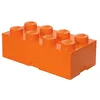 Image de Brique de rangement LEGO 8 plots, Boîte de rangement empilable, 12 l, orange