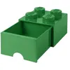 Image de LEGO pierre de rangement avec tiroir 4 plots 25 x 18 cm polypropylène vert