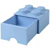 Image de LEGO pierre de rangement avec tiroir 4 clous 25 x 18 cm pp bleu clair