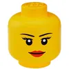 Image de LEGO boîte de rangement tête Fille petite 16 x 18,5 cm polypropylène jaune