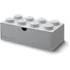 Image de LEGO tiroir de bureau 8 tenons 15,8 x 31,6 cm polypropylène gris clair