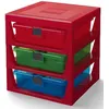 Image de LEGO étagère de rangement 3 tiroirs 34,5 x 37,5 cm polypropylène rouge