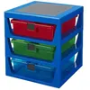 Image de LEGO étagère de rangement 3 tiroirs 37,5 x 34,5 cm polypropylène/ABS bleu