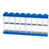 Image de LEGO vitrine 16 mini figurines 38,2 x 18,4 cm en polypropylène bleu