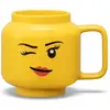 Image de Room Copenhagen R.C. LEGO Ceramic Mug Small Winking Girl 40460803, Tasse, Jaune, Noir