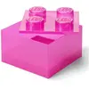 Image de LEGO, Boîte à jouets, Storage Brick 4 Top Lid Glitter Medium Violet