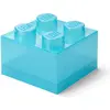 Image de LEGO, Boîte à jouets, Storage Brick 4 Top Lid Glitter Light Blue