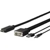 Image de Vivolink Pro VGA + audio vers HDMI VGA (D-Sub) + + USB Type-A (1 m), Câble vidéo, Noir