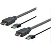 Image de Vivolink Câble USB USB-A - HDMI 3 m noir (PROHDMIUSB3) (3 m), Câble vidéo, Noir