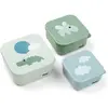 Image de Done by Deer Snackbox Happy Clouds Grün, 3-tlg., Lunch box, Vert