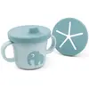Image de Done by Deer, Vaisselle + couverts pour enfants, Set Snack & Gobelet Elphee Bleu