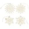 Image de Creotime boules de Noël en bois 7 cm blanc 8 pièces