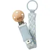 Image de Bibs, Tétine : accessoires, Sucette Clip Braided Baby Blue/Ivory