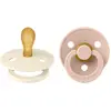 Image de Bibs, Tétine, Colour Latex Sucettes (symétriques, 6-18 mois), Ivory & Blush (2x, 6 - 18 Mois)