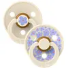 Image de Bibs, Tétine, Sucette Studio Colour 2 PACK Latex Round 0-6m Jasmine Ivory Mix (2x, 0 - 6 Mois)