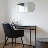 Image de Miroir ovale 35x80 cm en acier noir