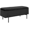Image de Banc de rangement 95x36,5x46 cm en velours noir
