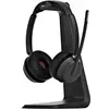 Image de EPOS IMPACT 1061 Oreillette stéréo Bluetooth avec socle de chargement sans contact (Charging Stand) (Sans fil, USB-C, Réunion Google, Unify, Zoom), Casque micro de bureau, Noir