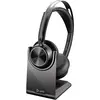 Image de HP Poly Voyager Focus 2 + adaptateur USB-C/A + station de chargement (Sans fil, USB-C, Les équipes Microsoft), Casque micro de bureau, Noir