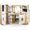 Image de Cuisine Enfant Bois - Cuisinière Interactive, Éclairage LED, Cafetière et Accessoires