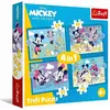 Image de Trefl 4 in 1 Puzzle 35, 48, 54, 70 Teile   Micky Maus (35 pièces)