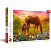 Image de Puzzle chevaux dans le pre animaux blanc 500 pieces - Trefl