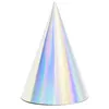 Image de 6 chapeaux fête carton cône 17.5cm iridesent - partydeco czap6-017