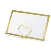Image de 10 marque-places blanc bord doré 9.5x5.5cm - WS5-019ME-KARTON