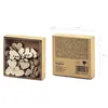Image de 50 confettis bois c ur 2x2cm nature - partydeco kons2-100