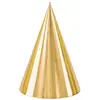 Image de Partydeco Party hats, gold, 16cm (1 pkt / 6 pc.) (6 pcs)