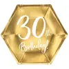 Image de Partydeco, Vaisselle de pique-nique, Assiette 30 ans en or (6x)