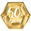 Image de Partydeco Assiette 50 ans en or (6 pcs)