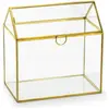 Image de Partydeco, Emballage cadeau, Porte-cartes en verre, or, 13x21x21cm (1 pkt / 1 pc.) (1x)