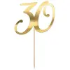 Image de Partydeco Topper de gâteau 30 or (20cm) (1 pcs)