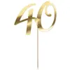 Image de Partydeco Topper de gâteau 40 doré (20cm) (1 pcs)