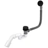 Image de Tycner, Siphon, Siphon De Bain Click-Clac Top Noir Mat (Ensemble de drainage)