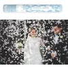 Image de canon à confettis papillon blanc 40cm - partydeco tukbt40