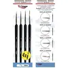 Image de Mirage Hobby MIRAGE BRUSH SET of Standard of 4 brushes in sizes:00, 0, 1, 2 (hair:synthetic